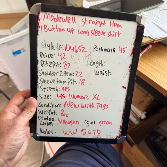 Madewell Straight Hem Button Up Long Sleeve Shirt US Women's XL - Picture 6 of 6